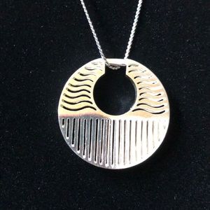 Vintage Sterling Silver Hanging Madallion